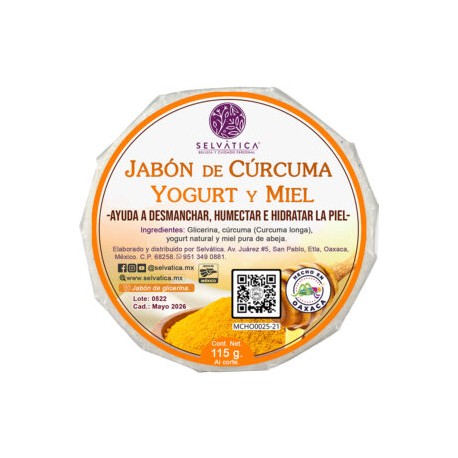 Jabón de Cúrcuma, Yogurt y Miel